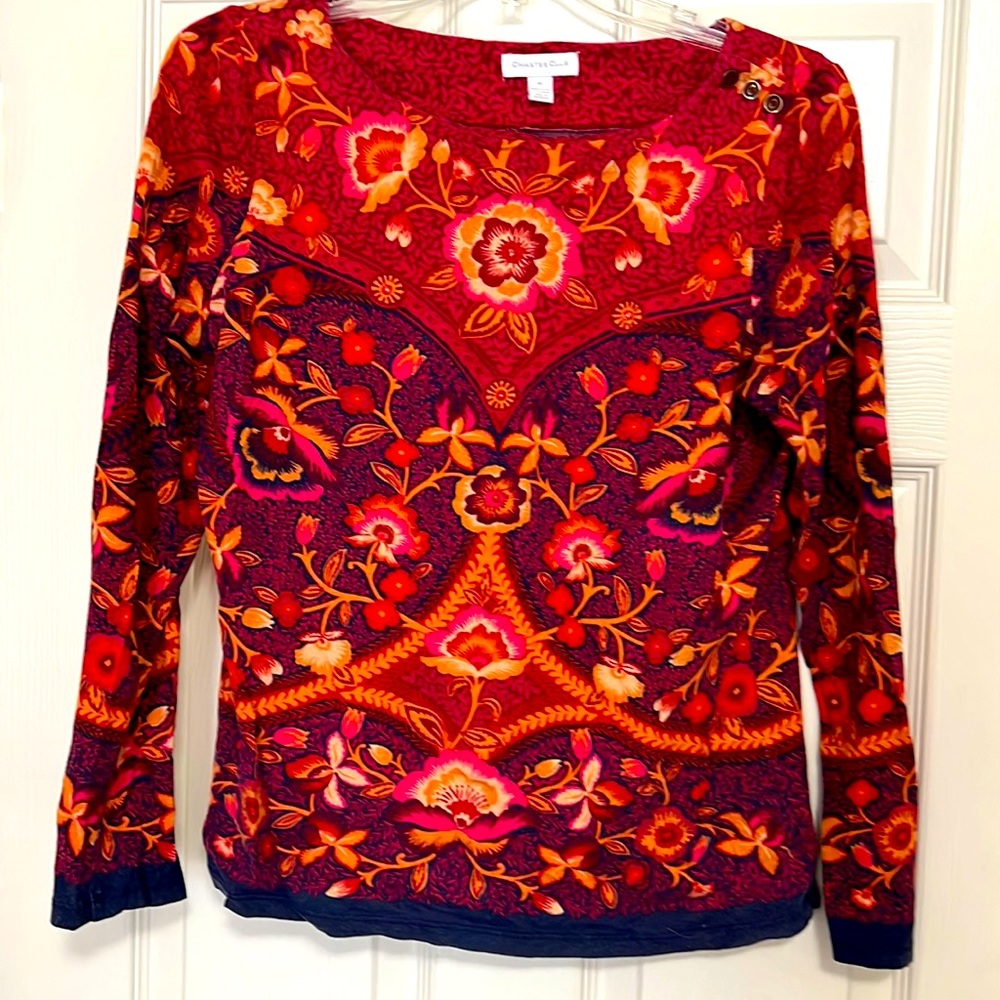 Charter Club top, floral, size M
